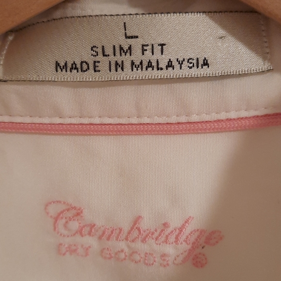 Slimfit White Button Down Blouss - Picture 3 of 5